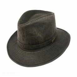 Officially Licensed Weathered Cotton Safari Fedora Hat 4 Officially Licensed Weathered Cotton Safari Fedora Hat -CHARLIE 1 HORSE Shop size m 2
